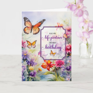 Tarjeta Jardín de flores silvestres para el cumpleaños de 