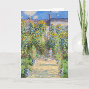 Tarjeta Jardín de girasoles de Claude Monet en Vétheuil