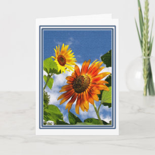 Tarjeta Jardín de girasoles de verano
