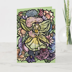 Tarjeta Jardín de hadas de flores Hadas del jacinto Jardin