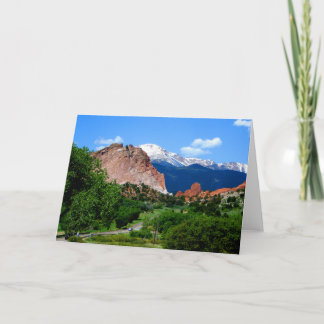 Tarjeta Jardín de los dioses - Colorado Scenic (en blanco)
