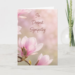 Tarjeta Jardín de magnolias Flor Floral Rosa, Simpatía