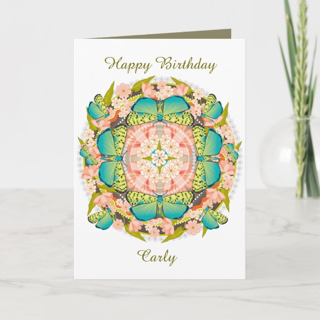 Tarjeta Jardín de mariposas (Anverso)