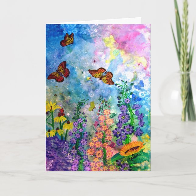 Tarjeta Jardín de mariposas (Anverso)