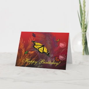 Tarjeta Jardín de mariposas - ¡Feliz cumpleaños!