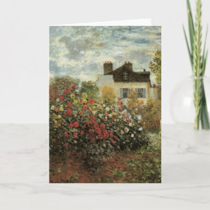 Tarjeta Jardín de Monet en Argenteuil por Claude Monet