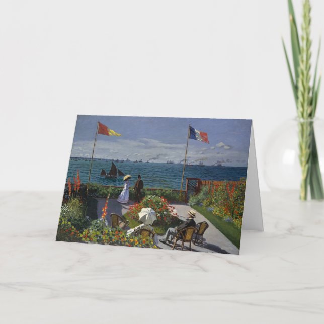 Tarjeta Jardín de Monet en la pintura de Sainte-Adresse (Anverso)