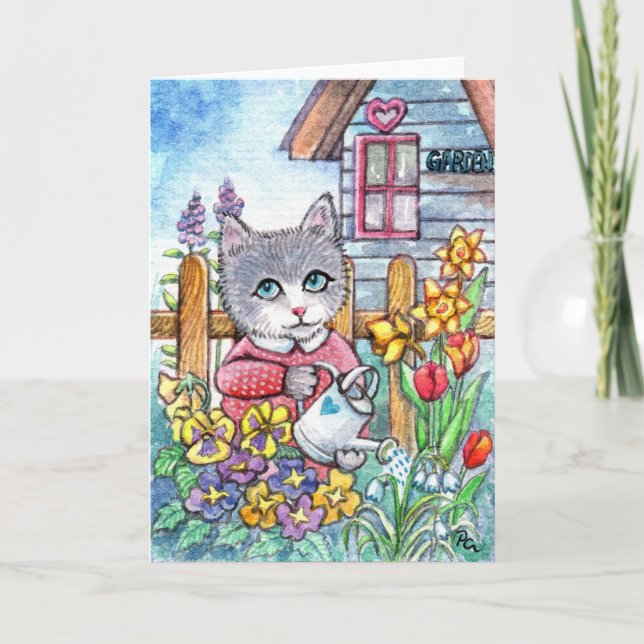 Tarjeta Jardín de primavera (Anverso)