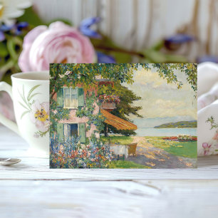 Tarjeta Jardín de primavera en Starnberg   Edward Cucuel