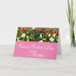 TARJETA JARDÍN DE PRIMAVERA FELIZ DÍA DE LA MADRE MAMÁ PER