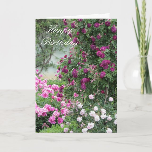Tarjeta Jardín de Rosas (Anverso)