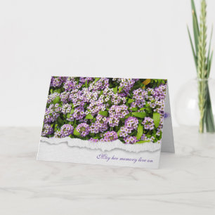 Tarjeta jardín de suma de alijo púrpura