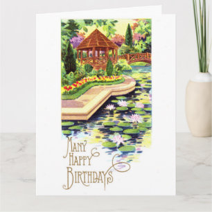 Tarjeta Jardín de verano de cumpleaños