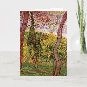 Tarjeta Jardín del Hospital Saint-Paul por Vincent van Gog