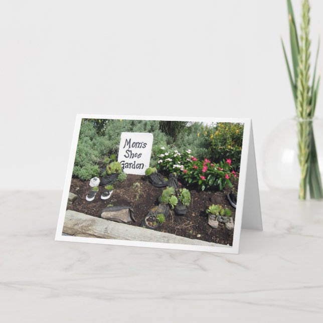 Tarjeta Jardín del zapato de la mamá (Anverso)