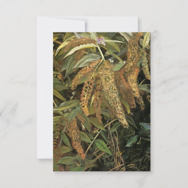 Tarjeta Jardín desde la ventana (por Lucian Freud) (Anverso)