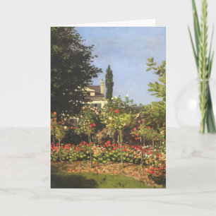 Tarjeta Jardín florido en Sainte Adresse por Claude Monet