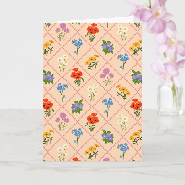 Tarjeta Jardín Harlequin de Flores Silvestres (Orquídea)