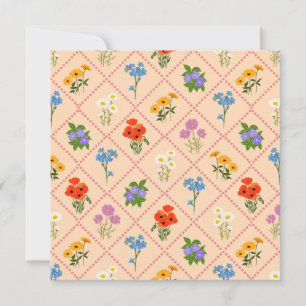 Tarjeta Jardín Harlequin de Flores Silvestres