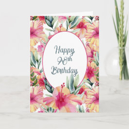 Tarjeta Jardín Hibiscus por el cumpleaños 98