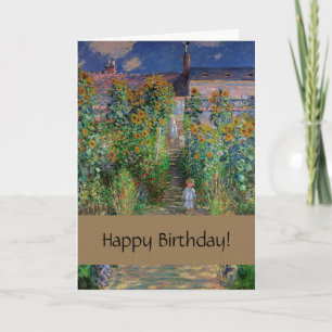 Tarjeta Jardín Monet Vetheuil Pintura Impresionista