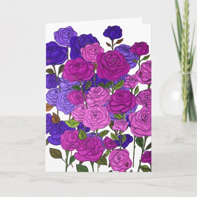 Tarjeta Jardín Rosa (Anverso)