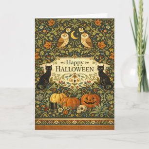 Tarjeta Jardín Victoriano Vintage Halloween