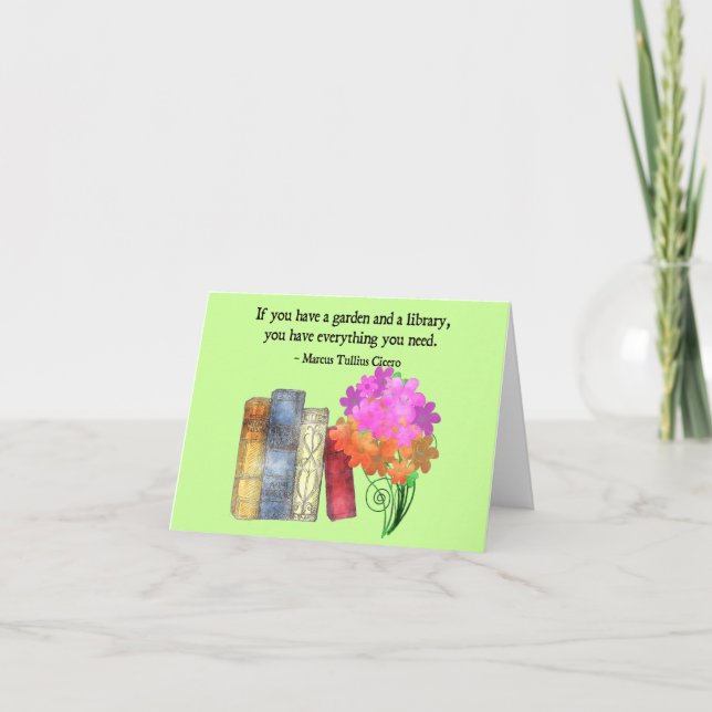 TARJETA JARDÍN Y BIBLIOTECA (Anverso)