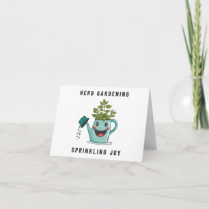 Tarjeta Jardinería de hierbas: Alegría de salpicaduras