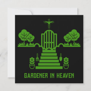 Tarjeta Jardinero de duelo en memoria funeral