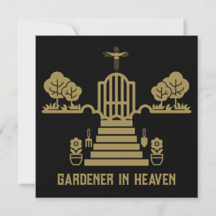 Tarjeta Jardinero de duelo en memoria funeral