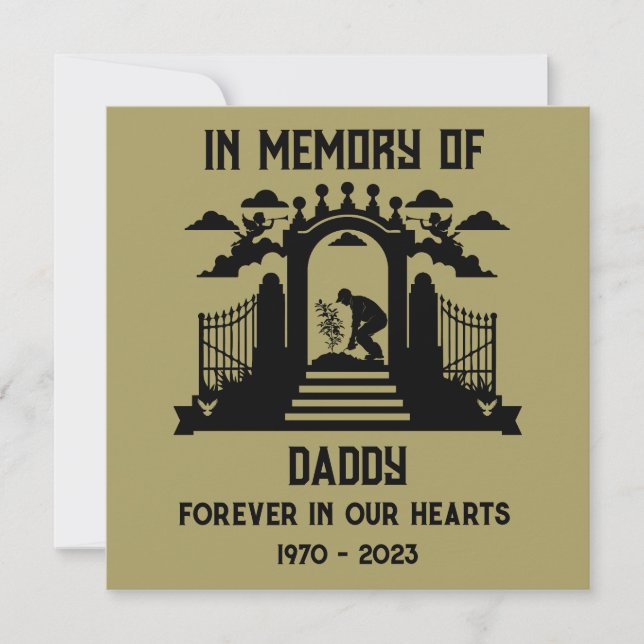 Tarjeta Jardineros Funeral en Memoria (Anverso)