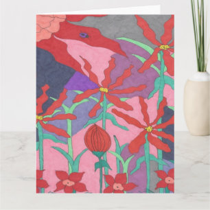 Tarjeta Jardines de verano de noche