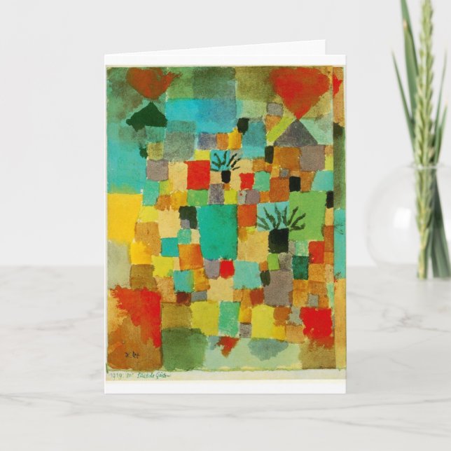 Tarjeta Jardines del sur (tunecino) de Paul Klee (Anverso)