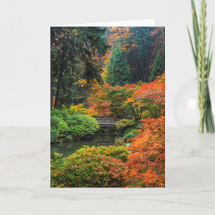 Tarjeta Jardines japoneses en otoño en Portland, Oregón 5
