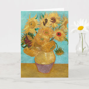 Tarjeta Jarrón con doce girasoles Van Gogh