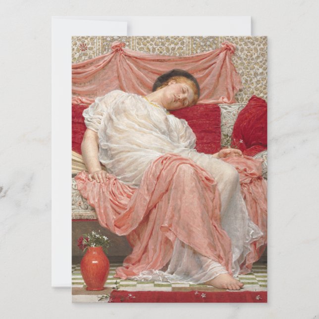 Tarjeta Jasmine (bella joven durmiendo) (Anverso)