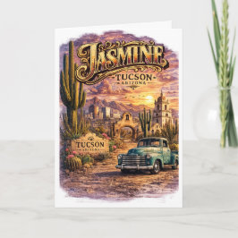 Tarjeta Jasmine Tucson Arizona Personalizado del Suroeste