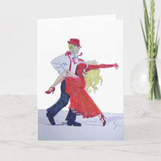 Tarjeta Jason Donovan Cristina Rihanoff Foxtrot dibujo