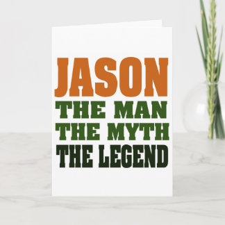 Tarjeta ¡Jason - el hombre, el mito, la leyenda!
