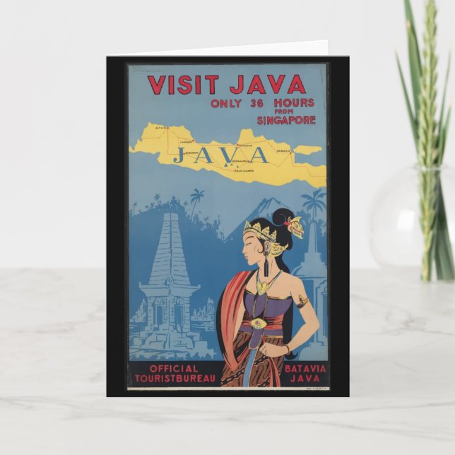Tarjeta Java Indonesia vintage (Anverso)