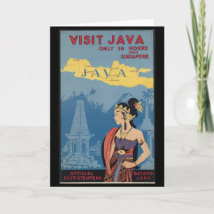 Tarjeta Java Indonesia vintage