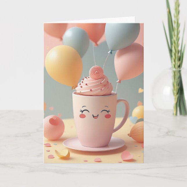 Tarjeta Java Joy Birthday (Anverso)