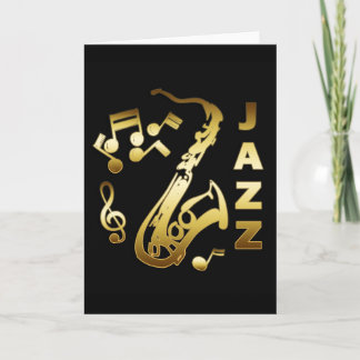 TARJETA JAZZ NEGRO Y ORO