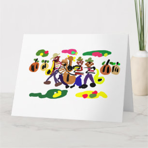 Tarjeta Jazz otoño Alégrate en esperanza latte
