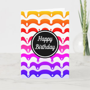 Tarjeta Jazzy Tropical psicodélico Tiras de goteo