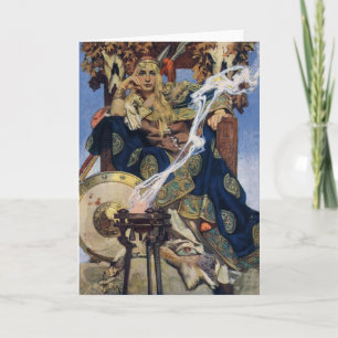 Tarjeta JC Leyendecker Reina Maeve Guerrera Celta