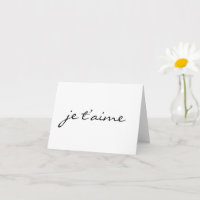 Je t’aime Te amo en Moda francesa Blanco y negro