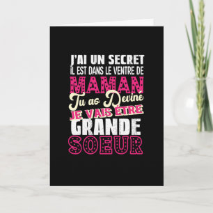 Tarjeta Je Vais Être Grande Soeur