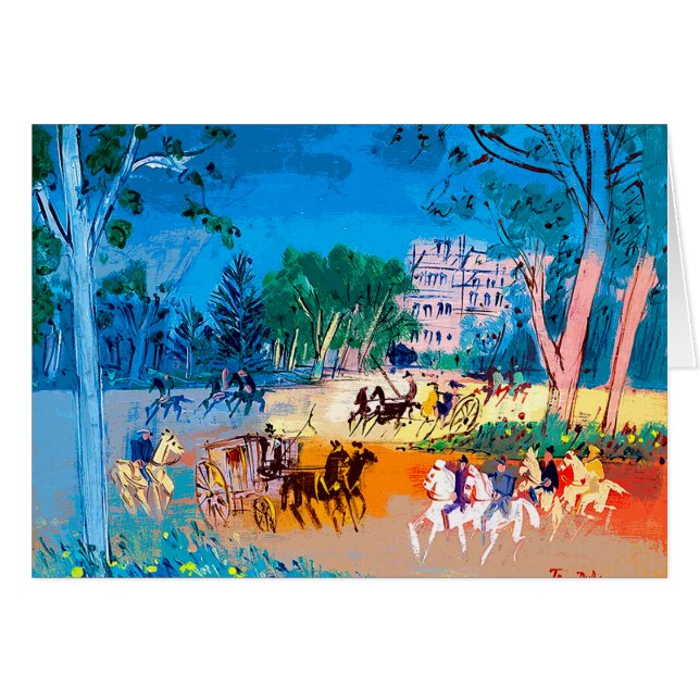 Tarjeta Jean Dufy Bois de Boulogne (Anverso (Horizontal))